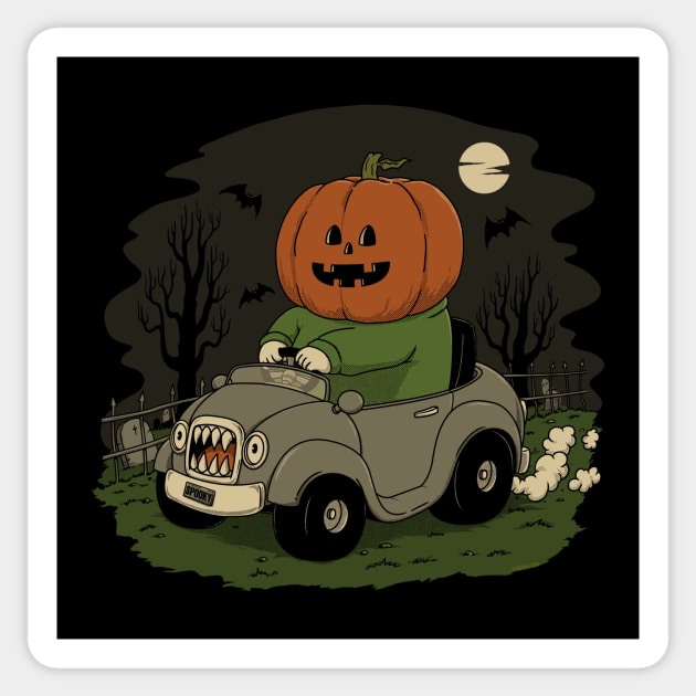 Spooky Night Ride Sticker by pigboom